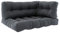 Vicco Set de Cojines para paletas Flocken, Antracita, 120 x 80 cm 3 Piezas