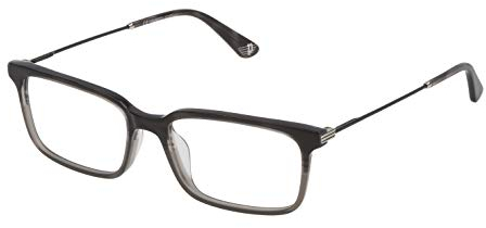 Police Herren VPL687520T56 Sonnenbrille, Transp.Grey Top+Striped Anthracite, 52/17/145