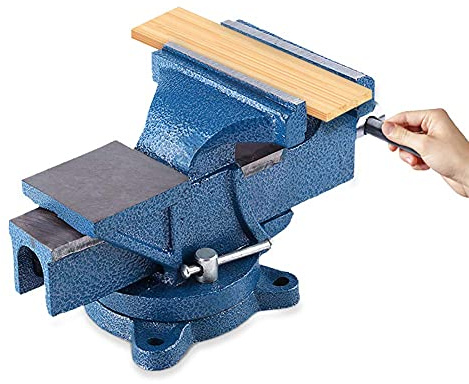 Robuster Parallelschraubstock, 127mm Spannweite, 360° drehbar, für Werkbank