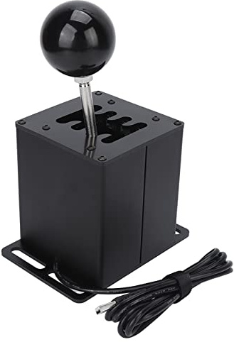 USB H Gang Schaltknüppel, 7 Gang manuell für PC Rennspiele | Vollmetallkonstruktion 55 Zoll Kabel kompatibel mit G29 G27 G25 G920 T300RS GT und Sim Racing Wheel
