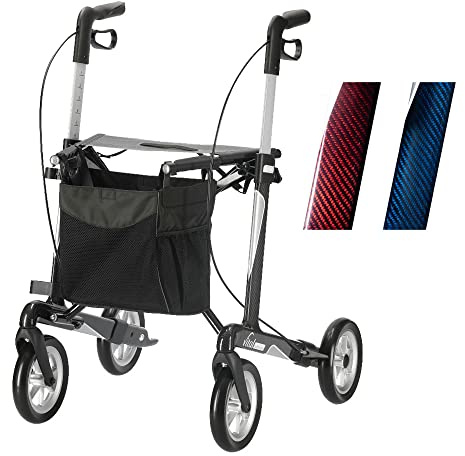 Russka Rollator Vital Carbon Plus 54 cm rubinrot