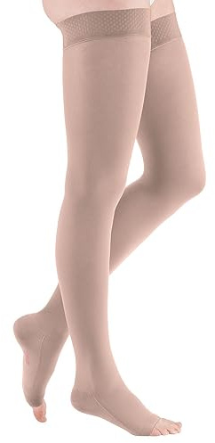 mediven comfort CCL2 AG Kompressionsstrümpfe normal (72-83 cm) o. Fußspitze Noppenhaftband VII cashmere