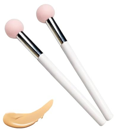 2Pcs Mushroom Sponge Makeup Brushes Cute Pink Mushroom Head Makeup Brush Useful Details Eyeshadow Roll Brush Set for Under Eye Concealer