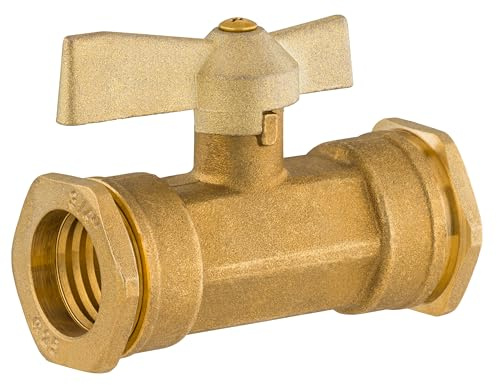 Vanne polyéthylène laiton Ø25 | pour l'alimentation en eau potable | 6 pans pour un serrage confortable à l'aide de clés plates, raccord ACS (Attestation de Conformité Sanitaire) NOYON & THIEBAULT