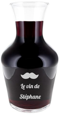 Ocadeau Carafe Personnalisée Gravée – Pichet en Verre de 50 cl - Idée Cadeau Personnalisable pour Homme ou Femme