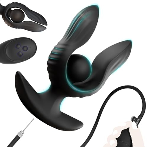 BDSMYOU Analplug Aufblasbar Anal Vibrator mit Fernbedienung,Analvibratoren für Mann Frau,Blüte Buttplug Prostata Vibrator Anal Plug,Vibratoren Frauen Leise Massagestab Vibration für Frauen