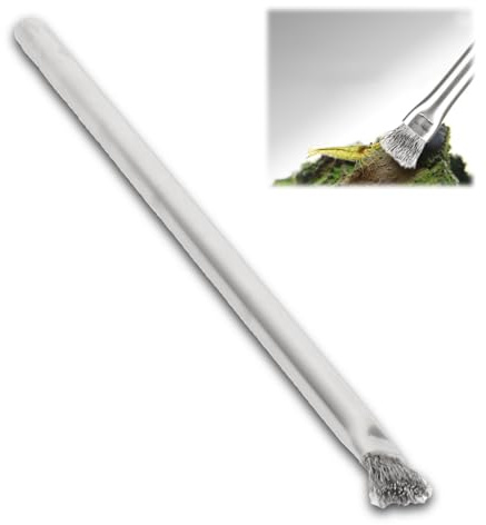 Vvikizy Akvarium Algborste, 23 cm Rostfritt Stål Skrapa för Sten, Trä & Hård Yta, Effektiv Algborttagning, Trådborst för Fiskdammar