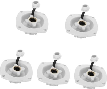 SOLUSTRE 5stücke Rv Wasserfüllstutzen Mit Abnehmbarem Deckel Langlebige Konstruktion Für Wohnmobile Und Yachten Einfache Installation Und Stilvolles Design Für Camping Und