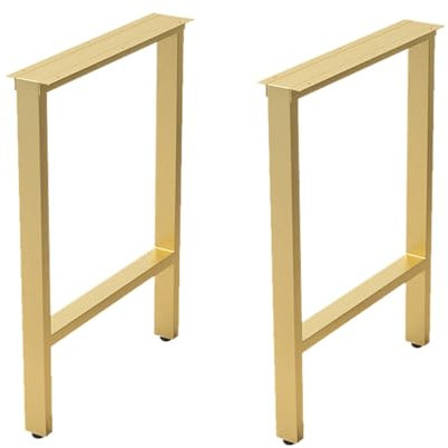2 Stück Tischbeine Trapezförmige Schreibtischbeine Höhenverstellbar Einfache Montage Tischfüße Aus Stahl Für Moderne Schreibtische 3 Farben(Gold,50x60cm)