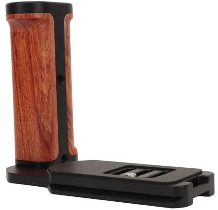 Staffa a L per Maniglia della Fotocamera, Staffa per Piastra a L per Micro Telecamera Singola Maniglia Sinistra Universale Orizzontale Verticale con Slitta Fredda per Foro per