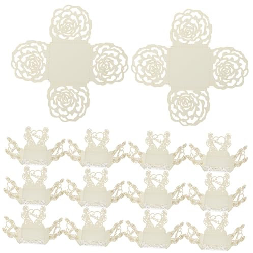 HONMEET 50stücke Schokoladenteller Mit Hohldesign Verpackung Für Pralinen Und Süßigkeiten Für Hochzeiten Und Partys Reflektierendes Dekorative Candy Cups