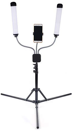 CLEADONG Kosmetiklampe mit Stativ, Studio Arbeitsplatzleuchte 40W, Kosmetiklicht 3000-6500K, für Wimpern, Maniküre, Tattoo, Makeup
