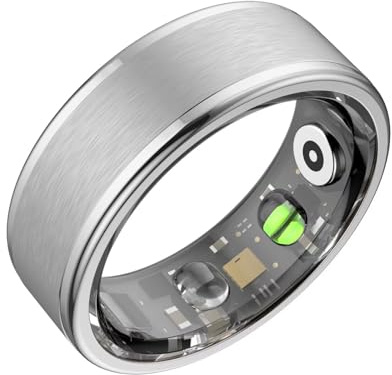 Smart Ring Android Smartringe für Herren Damen IOS Pulsmesser Sport Fitness Tracker Smart Ring Smartring Fitness Ring Schlaftracker Gesundheitsring Schrittzähler Fitnesstracker Gold Schwarz Silber