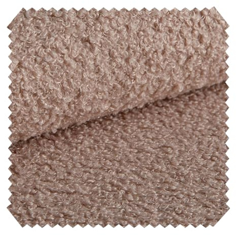 novely® CENTRO Kuschelweicher Bouclé-Stoff, voluminöser Möbelstoff, wasserabweisender und UV-beständiger Polsterstoff, Meterware 1 lfm | Farbe: 05 Altrosa