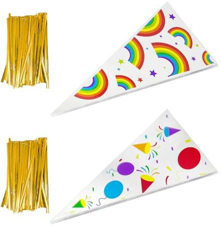 200 Pezzi Di Tasca Di Imballaggio Triangolare, Borsa Per Imballaggi Per Biscotti Trasparenti, Borsa Da Regalo Creativo, Requisito Di Imballaggio Da Cottura.