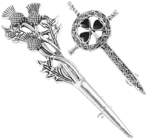 Anneome Lot De 2 Broches Vintage Fleur Chardon Écossaise En Alliage Argenté Bijoux Pour Femmes Épingles À Revers Élégantes Pour Tenues Quotidiennes Et Occasions