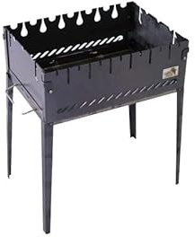 Klappbarer Mangal Grill, Holzkohlegrill für Outdoor, Camping & Garten, Kompakt & Tragbar, Schwarz