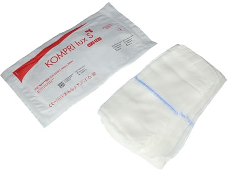 Compresses de gaze stériles avec rayons X, 17 plis, 10 cm x 20 cm - Boite de 10x 10 pièces