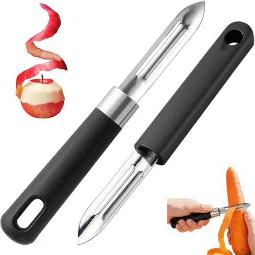 2 Stück Edelstahl Sparschäler, Sparschäler, Doppel-Klinge Kartoffelschäler & Gemüseschäler, Küchenhelfer Gemüseschäler Praktisch für Obst & Gemüse, Vegetable Peeler Robust, Einfache Handhabung