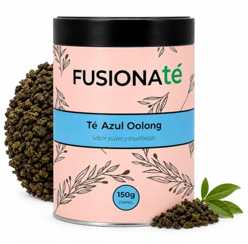 FUSIONATÉ Té Azul Oolong a Granel, Lata 150 g de Té Semifermentado Natural, Antioxidante y Depurativo, 100% Natural, Ideal para Infusión Caliente o Fría
