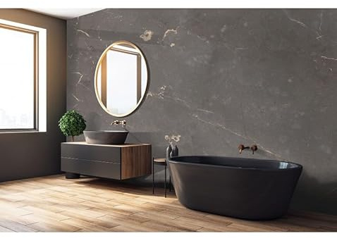 DuraPanel Natural Ferro Graphite Waterproof Wall Panel, 9mm Plywood Core with HPL, Square Edge, Grey, 2400 x 1200mm