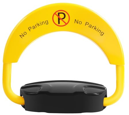 Barrière de parking électrique télécommandée avec 2 télécommandes, poteau de parking pliable à 180°, résistance à la pression de 5T, alarme intelligente pour parkings exclusifs
