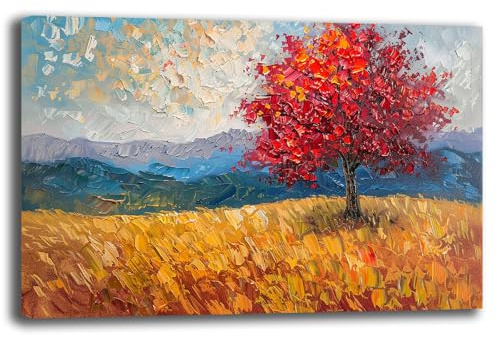 Printerland Quadro Moderno soggiorno ALBERO della VITA 70x120 cm Astratto Quadri moderni da Parete grande Stampa su tela Canvas Decorazione Murale muro Arredo Camera letto Salone