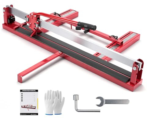 Tile Cutter 600 mm Manual, Precision Steel Tile Cutting Machine, Tile Cutter with Try Angle, Ceramic & Porcelain Stoneware Tile Cutter for Precise Cuts