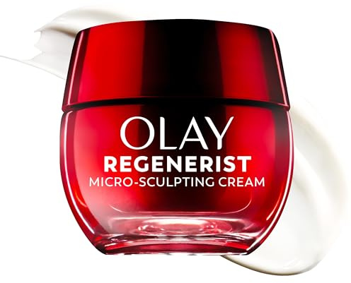 Olay Face Moisturizer, Regenerist Micro-Sculpting Facial Cream for Women - Anti-Aging, Anti-Wrinkle, Firming Skin Care - Triple Collagen Cream, Peptide Moisturizer, Hyaluronic Acid, Niacinamide, 1.7oz
