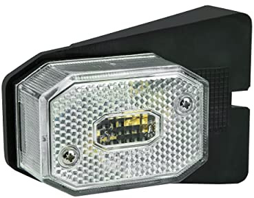 LAS 10122 Anhänger Begrenzungsleuchte, mit weißem Reflektor, mit Halter, 6,1x5,5x6,5 cm, Schwarz