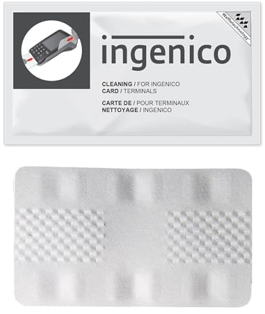 Ingenico Card Terminal Cleaning Card Featuring Waffletechnology, 40 Cards per Box