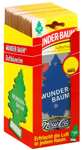 Wunderbaum Miracle de Coton 134214/24 Lot de 24 sapins désodorisants Senteur Box New Car