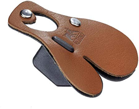 elToro Fingertab - Ledertab mit Fingertrenner, Linkshand | Schießhandschuh aus 3 Schichten (Leder, Gummi, Wildleder) – Robuster Fingerschutz für präzises Bogenschießen