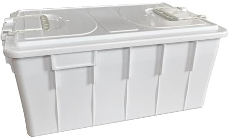 Mobil Plastic - Cassa Alimentare 40 Litri con Coperchio – Food Box, Plastica per Alimenti, Impilabile, Colore Bianco