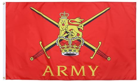 AZ FLAG Bandiera British Army 90x60 cm Poliestere 100D 2 Occhielli | Uso interno ed esterno bandiera decorativa delle forze armate di Inghilterra e Scozia doppie cuciture e bordi rinforzati