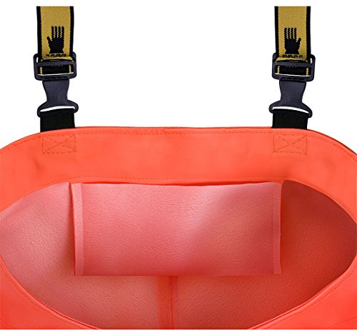 Wathose S5 Sicherheitsstiefel orange gelb Anglerhose Teichhose Seehose Gummihose orange 47
