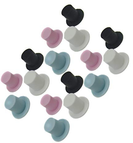 TOYANDONA 100Pcs Mini Bunte Zylinder Hüte Kunststoff Zylinder Hüte Miniatur für Kunsthandwerk Weihnachten Widmung DIY Lieferungen 2. 3 * 2. 3Cm
