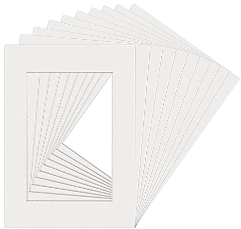 BUENTYA 10 PCS A3 Passe Partout en Papier Cadre Photo Carton DIY Passe-Partout Blanc Passe Partout Dessin Carré Passe Partout Encadrement Pour Cadres, Peintures, Affiches, Photographies.(29.7 * 42cm)