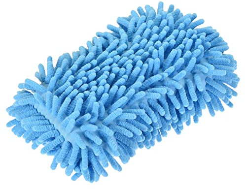 sourcing map Chenille Mikrofaser Fäustling Trocken Staubtuch für Reinigung Hellblau