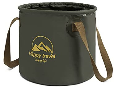 GOXAEEE Ciotola pieghevole da campeggio, 10 l/20 l, per esterni, pieghevole, universale, da campeggio, da campeggio, da campeggio, da 20 l, colore: verde