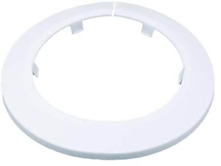 Indprod Passend für 9 cm Außendurchmesser, Flansch, Wasserrohrabdeckung, Dekoration, weiße Rohrabdeckung, Heizkörper, PP-Kunststoff, 90 mm, Rosettenkragen für Wandrohr, Dekoration, 1 Stück
