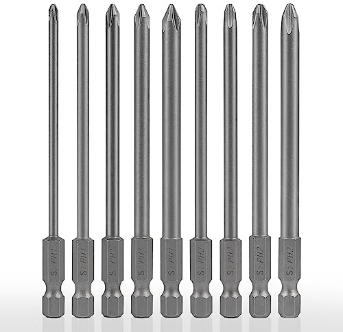 CPROSP Lot de 9 Embouts de Tournevis à Tête Cruciforme Magnétique 100 mm avec Sac de Rangement