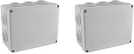 Debflex 718060 Boîte de Dérivation Carrée Etanche en Saillie IP55 - Dimensions 170 x 140 x 70 mm (Lot de 2)