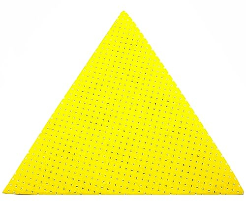 50 Stück Körnung 60 Klett Schleifblätter Schleifscheiben Multiloch Gelb Schleifpapier Dreieck 285 x 285 mm für Deckenschleifer Trockenbauschleifer Einhell BT-SG 710 TE-DW 225 X