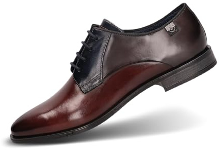 bugatti Zapatos con Cordones para Hombre 312-AFY05, marrón Oscuro/Gris Oscuro, Zapatos con Cordones, 42 EU Ancho, marrón, 42 EU Ancho