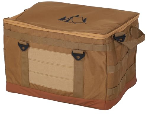 Septpenta Camping Aufbewahrungstasche, 45 L, Camping Kochgeschirr Organizer, Kofferraum Organizer, Große Kapazität, Faltbare Multifunktions Camping Reisetasche, Herausnehmbare Trennwände