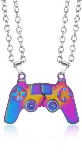LEGENTLISUR Freundschaftskette Personalisierte Halskette Paar Halskette Passende Halskette für Paare Oder Beste Freunde Geburtstagsgeschenk(Bunt)
