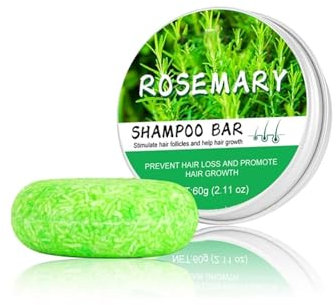 Festes Shampoo Rosmarin, Bio Rosmarin Shampoo Bar, Rosmarin Shampoo Bar für Fettiges Haar & trockenes Haar, Haarseife Shampoo für Fettiges & trockenes Haar (2PCS)