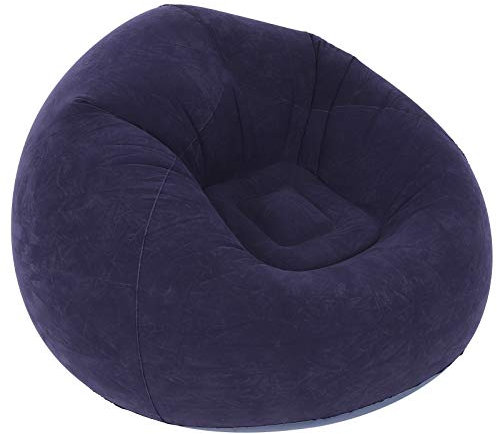 NDNCZDHC Aufblasbarer Stuhl Für Erwachsene, Aufblasbare Couch Im Freien, Einzelnes Kugelförmiges Tragbares Beflocktes Luftsofa Für Camping, 110 X 110 X 80 Cm