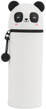 I-TOTAL® - Federmäppchen aus weichem Silikon für die Schule, ausziehbar mit konturierter Form (PANDASTIC)